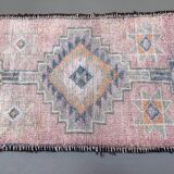 Vintage Turkish  Tribal Runner 460x83 cm veg dye wool rug tribal, handmade