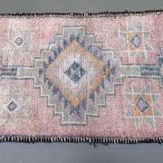 Vintage Turkish  Tribal Runner 460x83 cm veg dye wool rug tribal, handmade