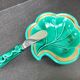Verceram butter dish in the shape of a leaf, with its knife