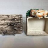 Zoomorphic squirrel box empty pocket