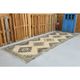 1970s Vintage Turkish Hand-Knotted Wool & Cotton Beige Rug 136x388