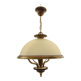 Suspension in opaque glass and solid brass