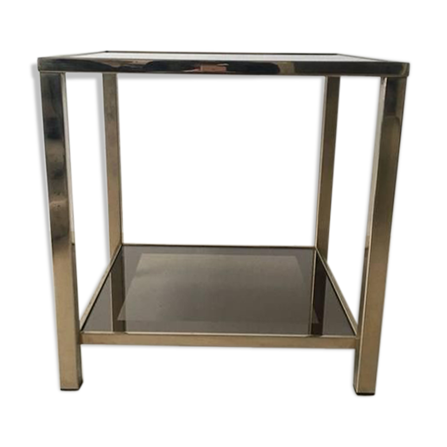 Gold-plated side table 23 carats 1960 s