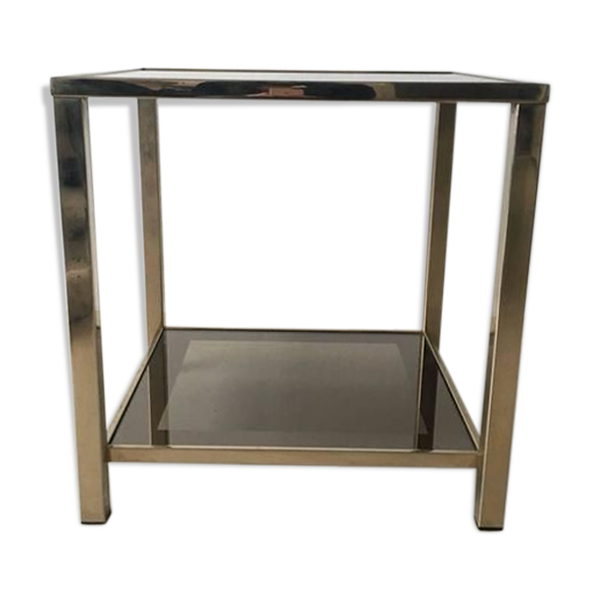 Gold-plated side table 23 carats 1960 s