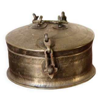 Brass chapati box, India