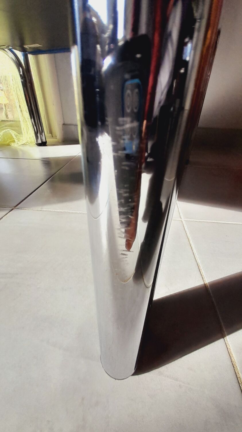 Chrome metal armchair 70s