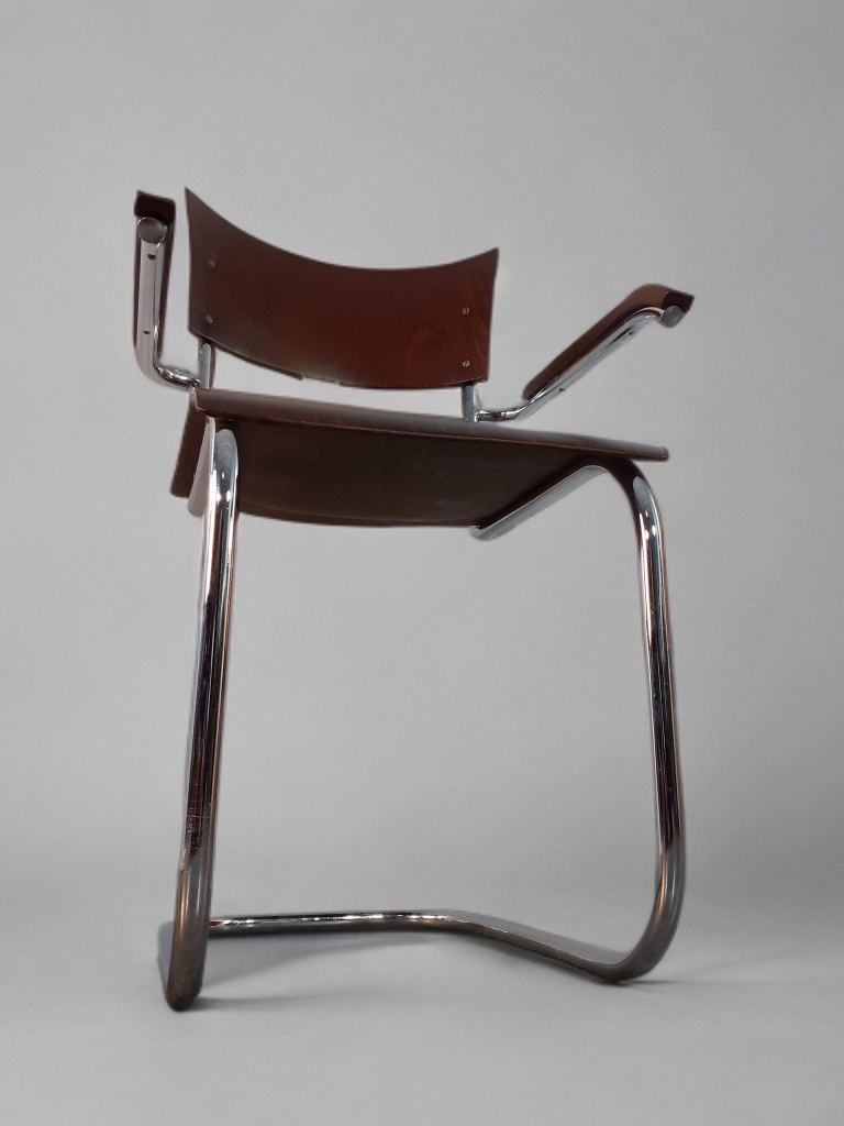 Paire de chaises Mücke Melder, Bauhaus tchèque 1930s