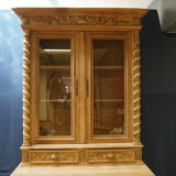 Library showcase carved wood