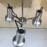 Old hanging 3 arm chromed metal + spots alu 70s vintage
