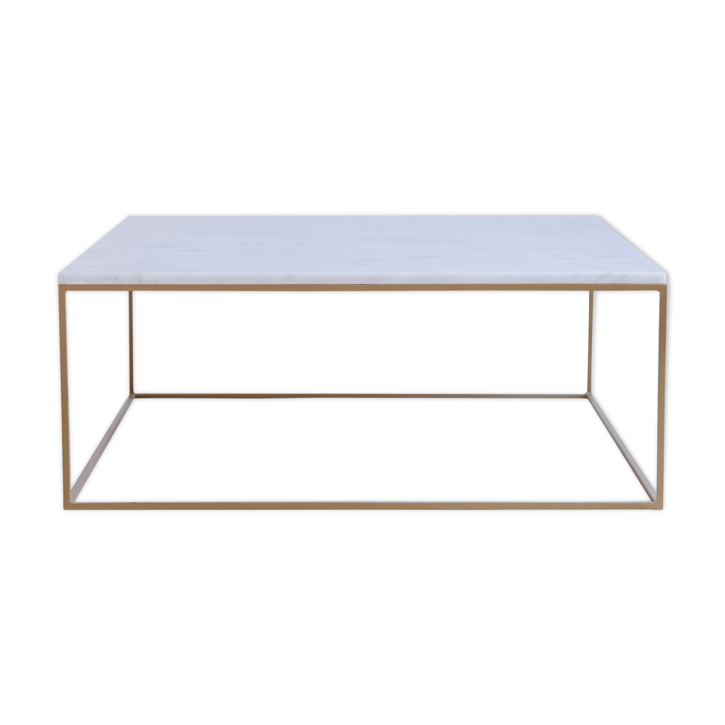 Square coffee table in white marble Ibiza