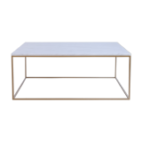 Square coffee table in white marble Ibiza