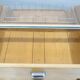 Shop counter made of birch and oak with twenty drawers, 1940s.