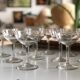 Set of 11 champagne glasses