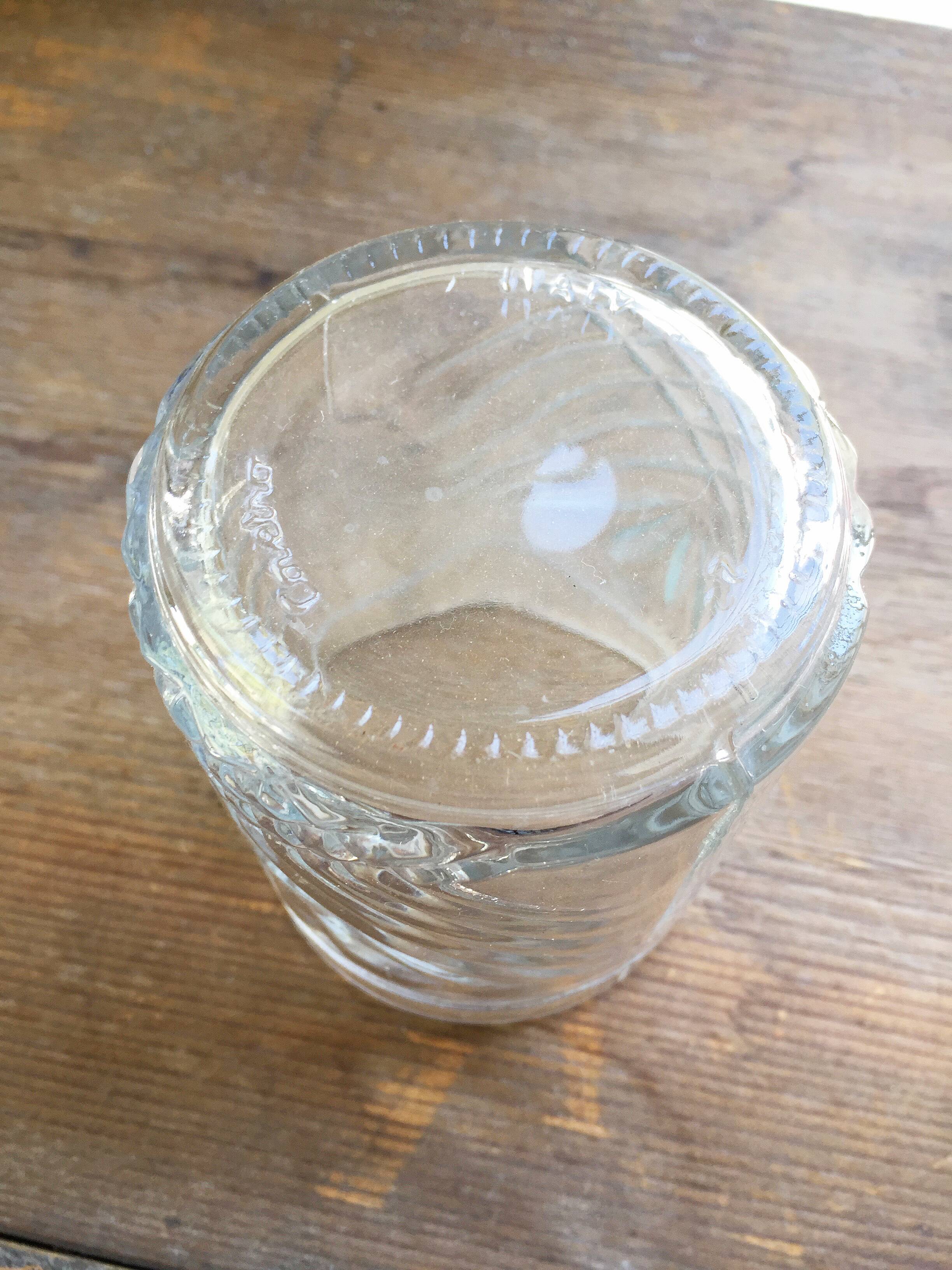 3 old chiseled glasses