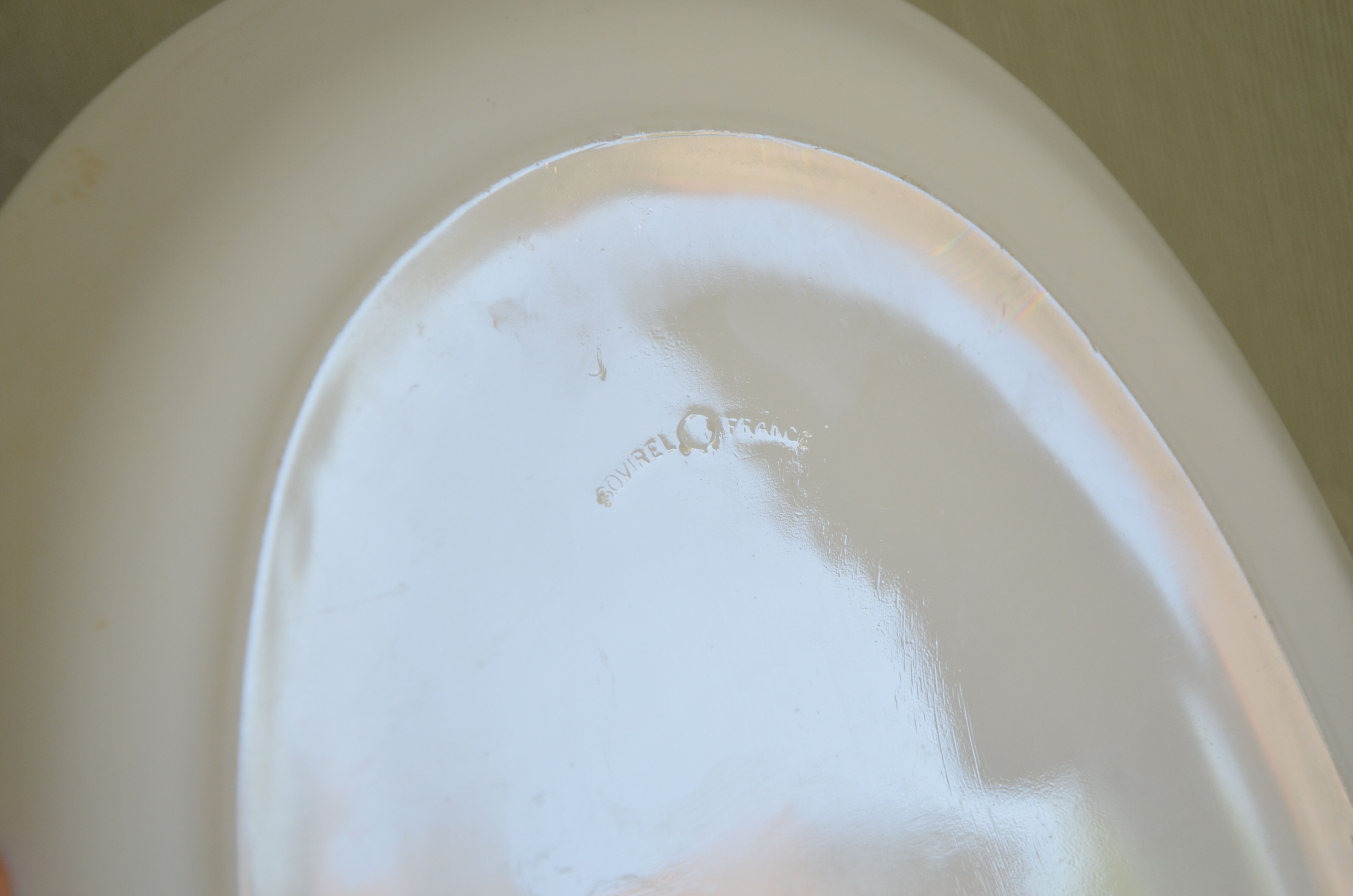 Sovirel oval orange flower pattern dish