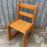 Small child school chair baby desk chair design 70s Montessori
