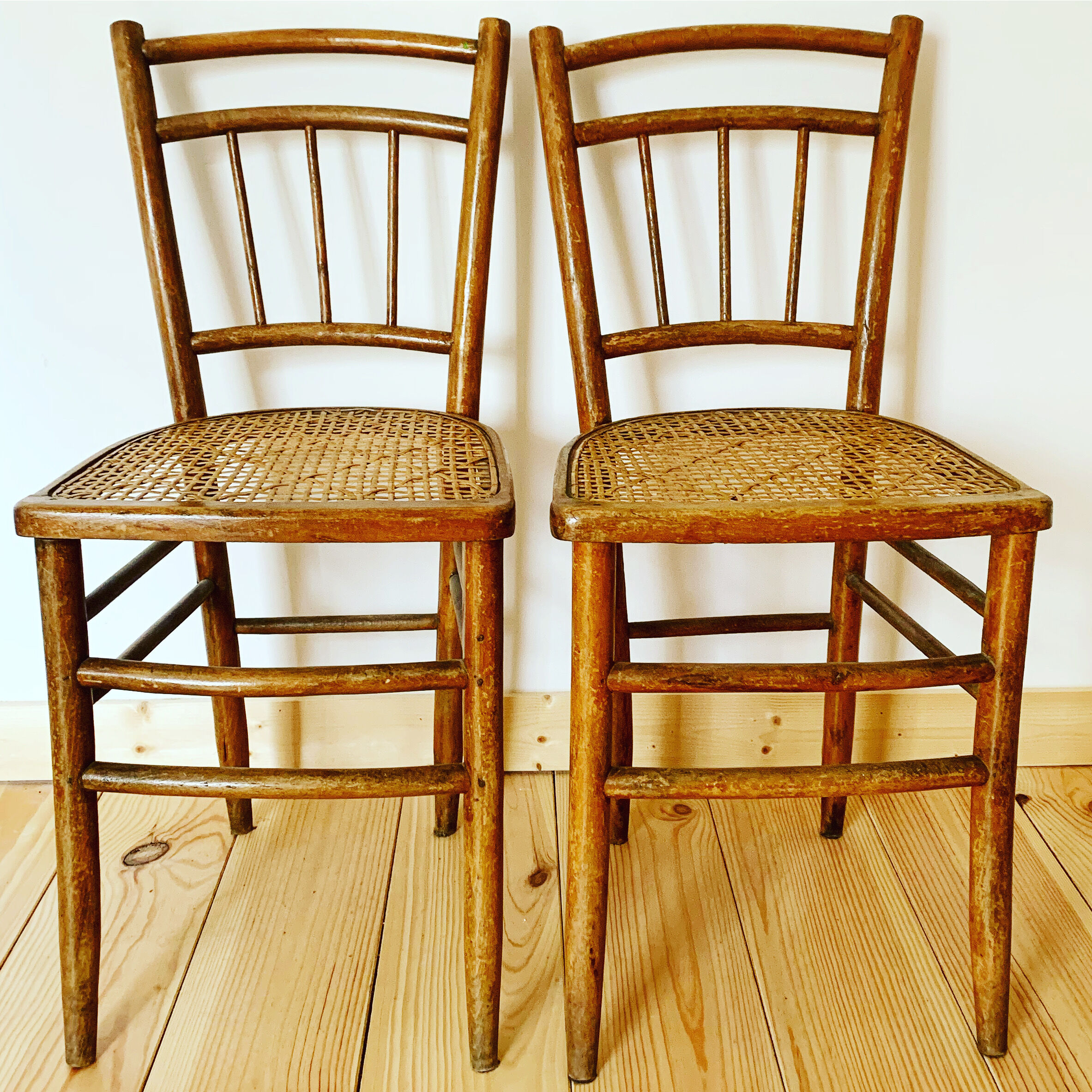 Duo of bistro chairs from the 1900s