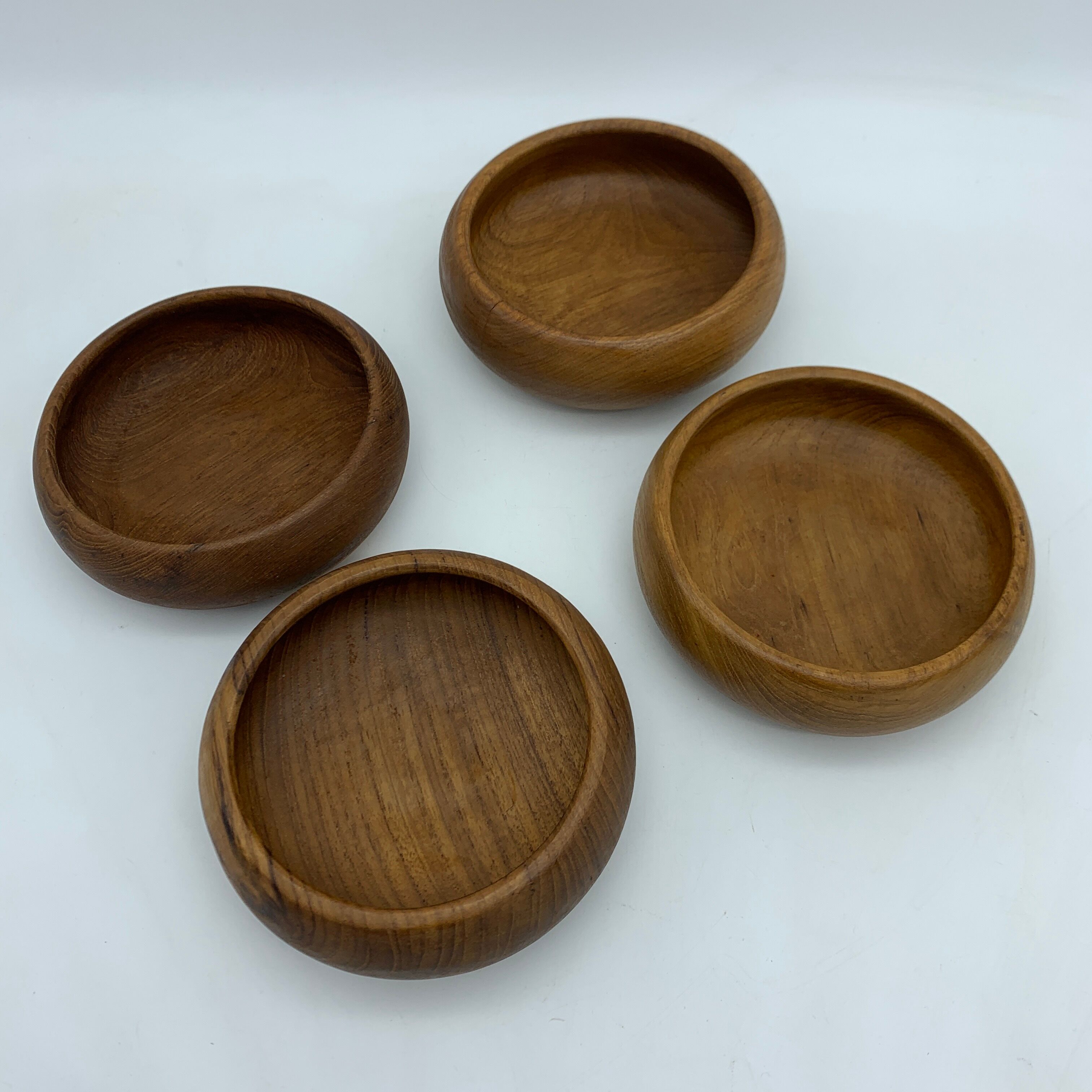 Lot of 4 bowls in Scandinavian teak teak style