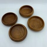 Lot of 4 bowls in Scandinavian teak teak style
