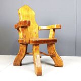 Vintage brutalist armchair, 1960s