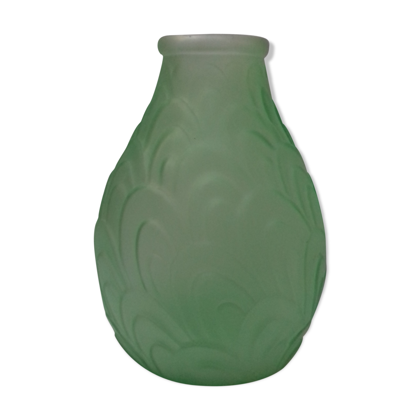 Art deco vase pre-moulded glass