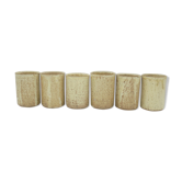 Series of 6 sandstone cups