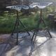 Two tractor-style industrial stools