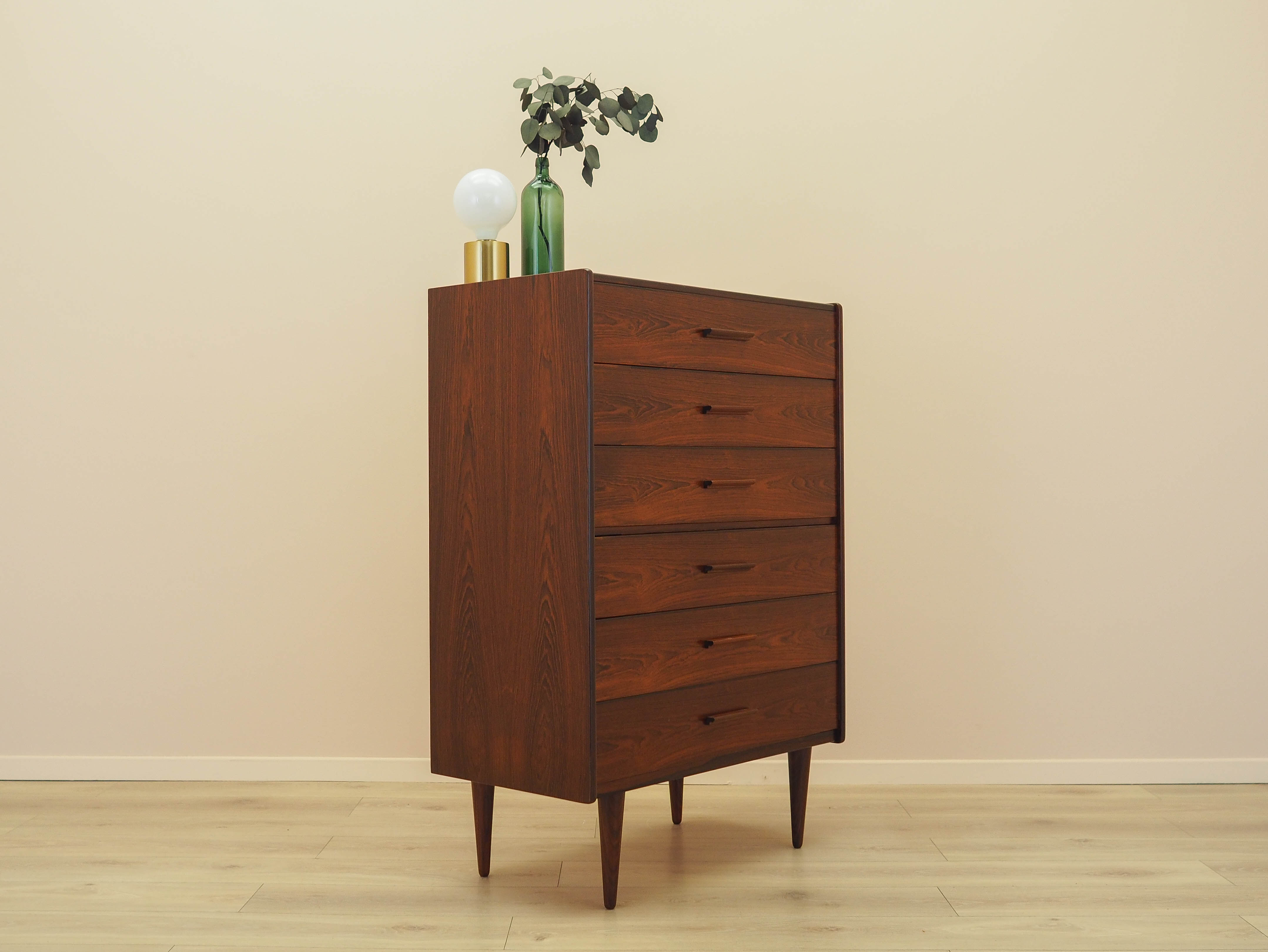 Rosewood chest of drawers, Danish design, 1970s, made in Denmark