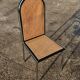 Chaises Bauhaus en hêtre et acier avec assises en cannage