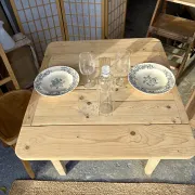 Folding wooden table