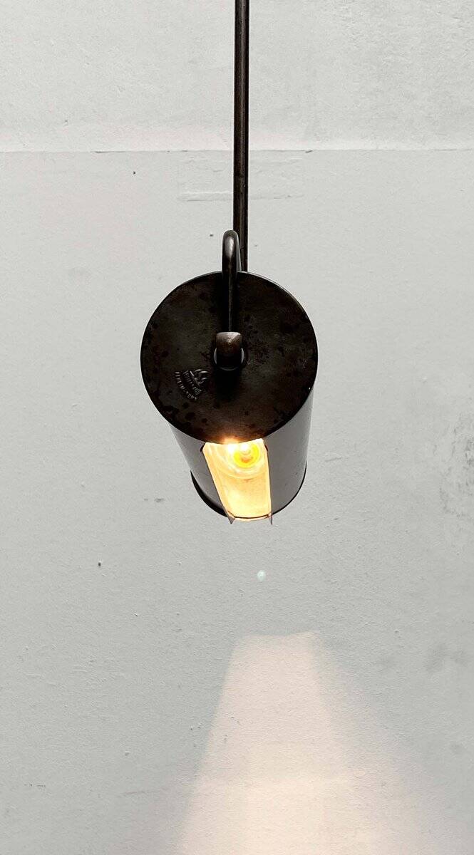 Lampes de plafond industrielles allemandes modernes du milieu du siècle de Hillebrand Leuchten, lot de 2