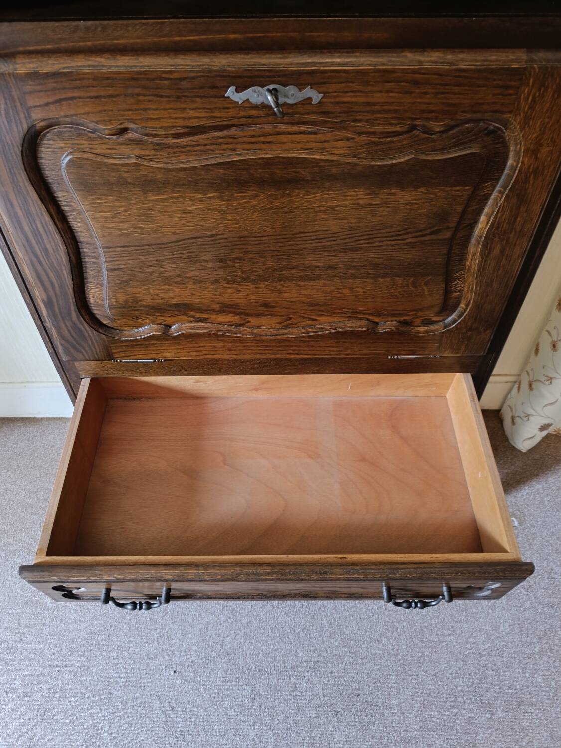 Vintage solid wood bar cabinet
