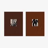 Pair of giclee prints, abstract wall art set of two, 50x70cm