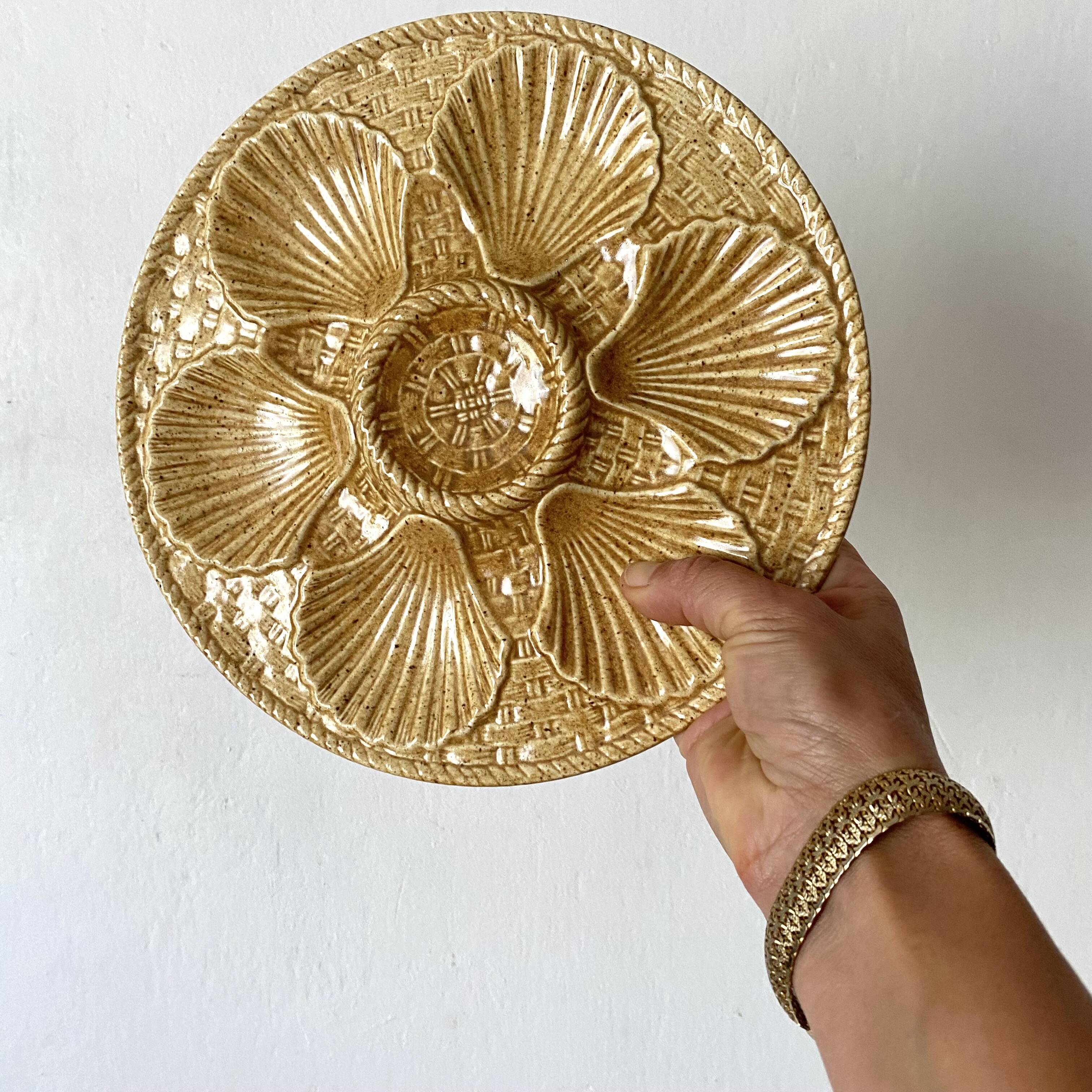 Assiettes à huîtres vintage Longchamp