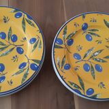 Hotesse line soup plates, Palluy faience