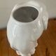 Vintage elephant umbrella stand in glazed ceramic