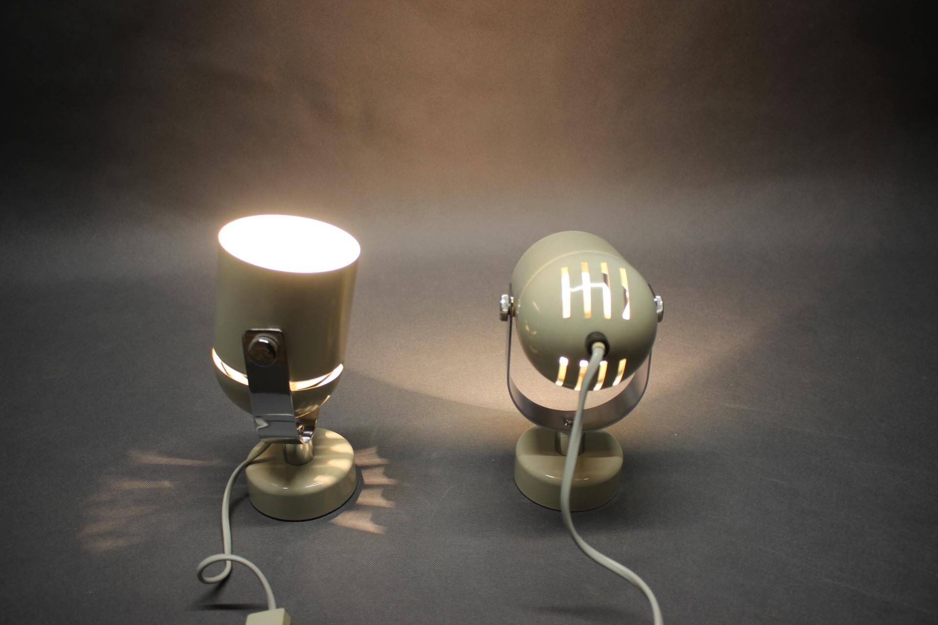 Pair of Mid-Century Wall Lamps by Stanislav Indra, Czechoslovakia, 1970s