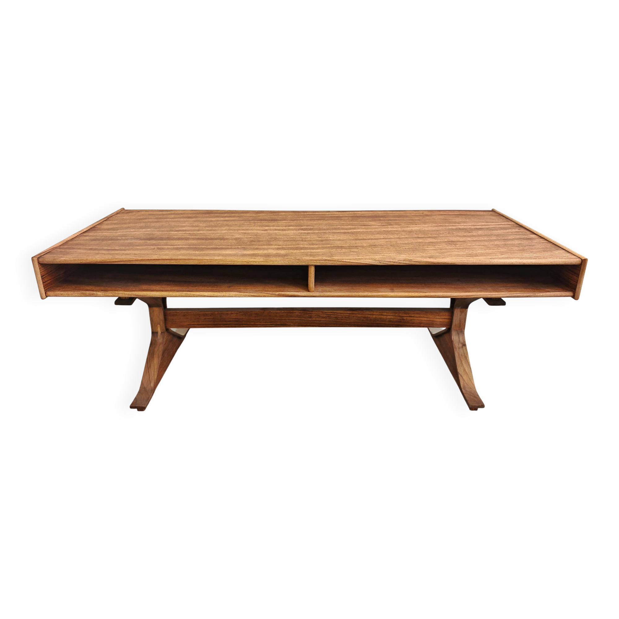 Table basse Mid Century Modern Gianfranco Frattini bois de Zebrano