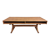 Mid Century Modern coffee table Gianfranco Frattini zebrano wood