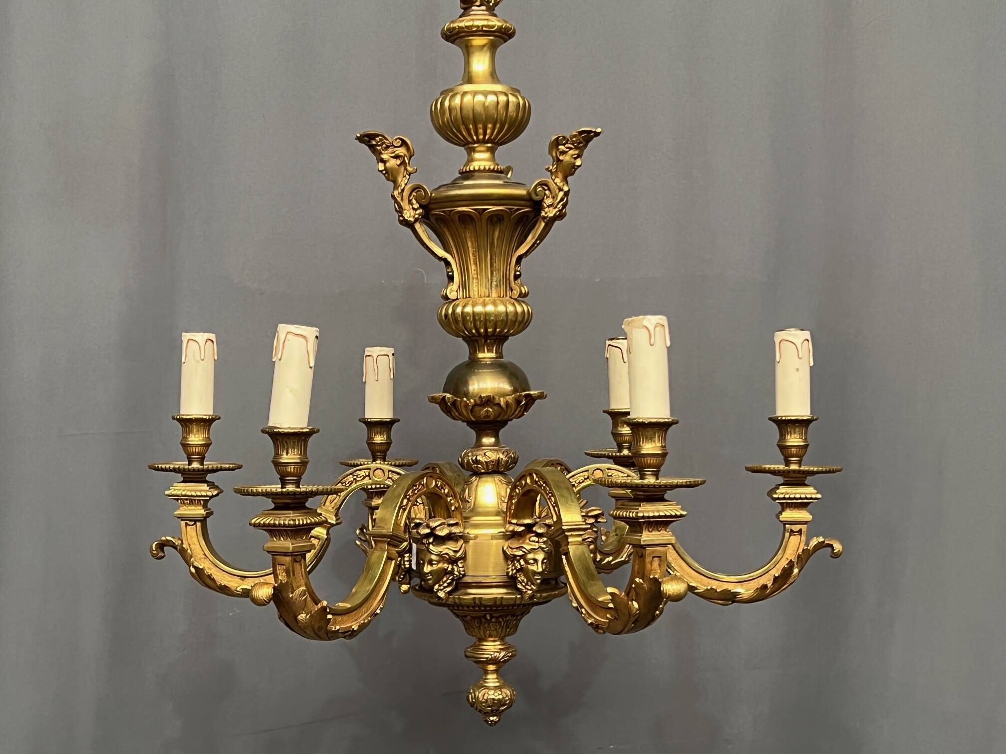 Mazarin chandelier. Solid bronze.