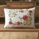 Large hand-embroidered linen cushion.