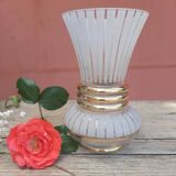 Granite and gilded glass vase 50s