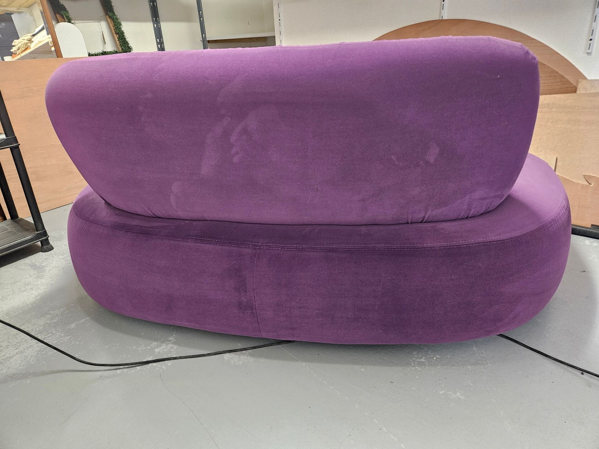 Designer velvet sofa