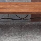 Table espagnole pieds lyre en chêne (19ème siècle)