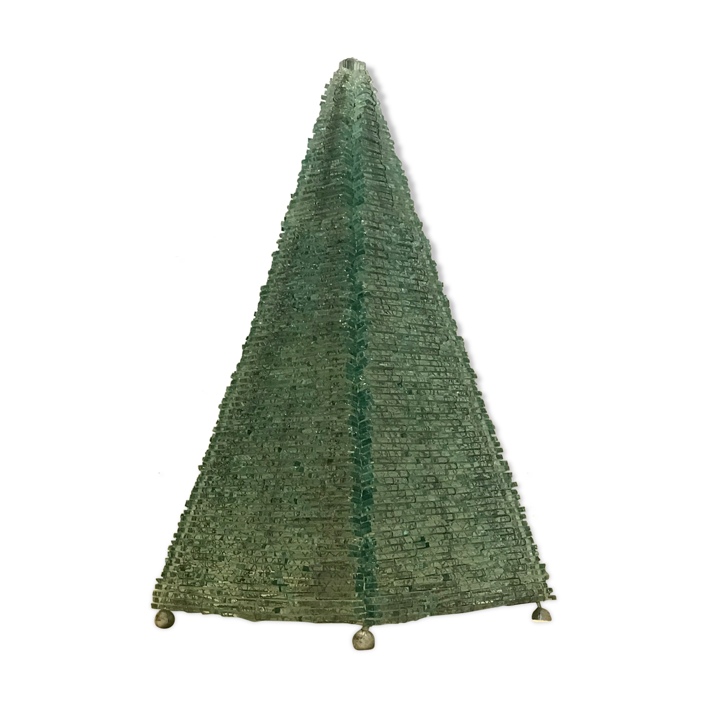 Stacked glass pyramid lamp, 1970