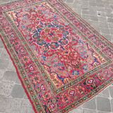 Tapis d'orient fait main ancien persan esfahan 2,15 x 1,35 m