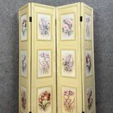 Large 4-panel Living Room Bedroom Privacy Screen circa 1940