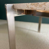1970 rectangular travertine coffee table