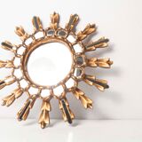Mirror wood golden sun 50 -  32x32cm