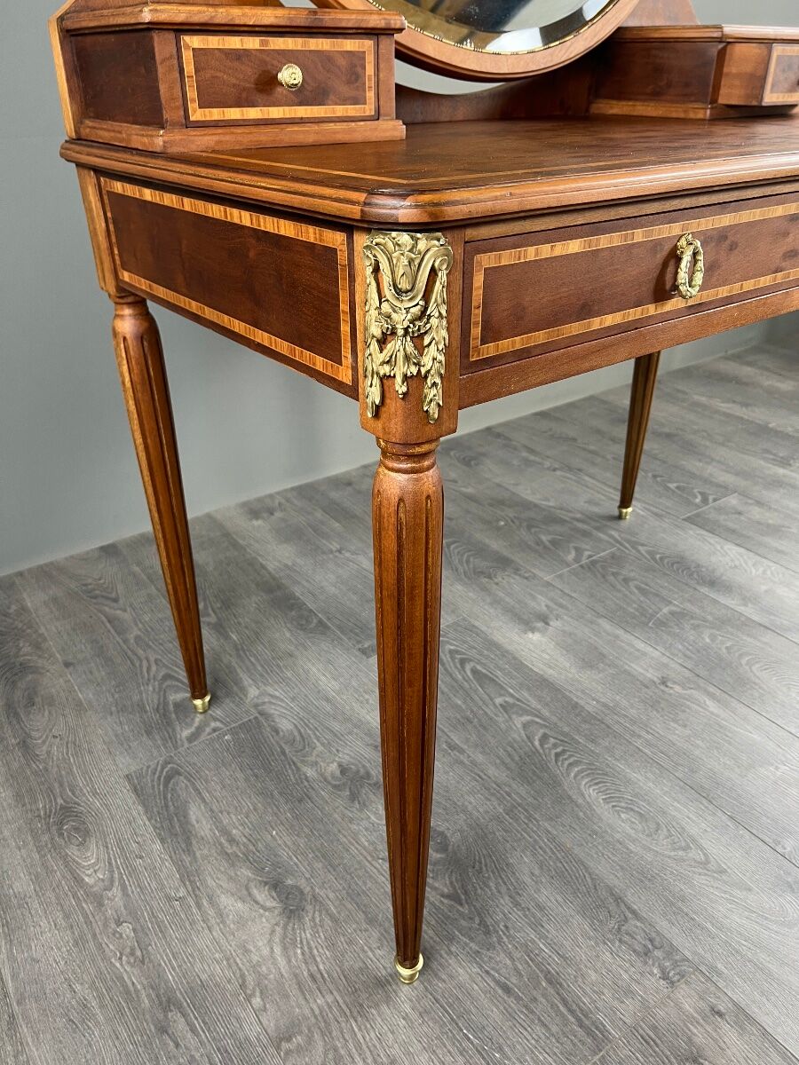 Louis XVI style dressing table in marquetry, 20th century